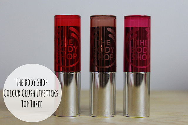 the body shop colour crush lipsticks favourites
