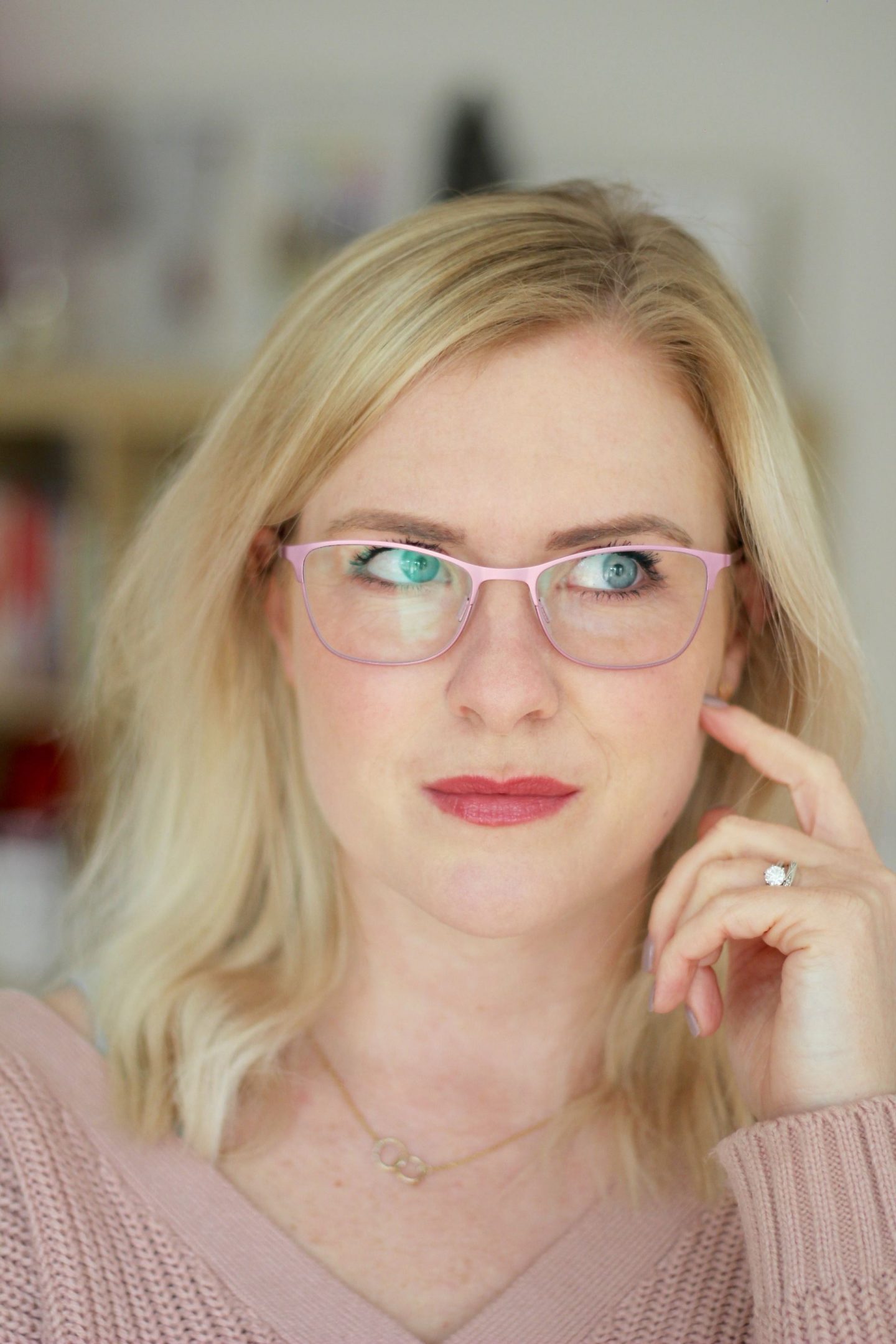 pink glasses