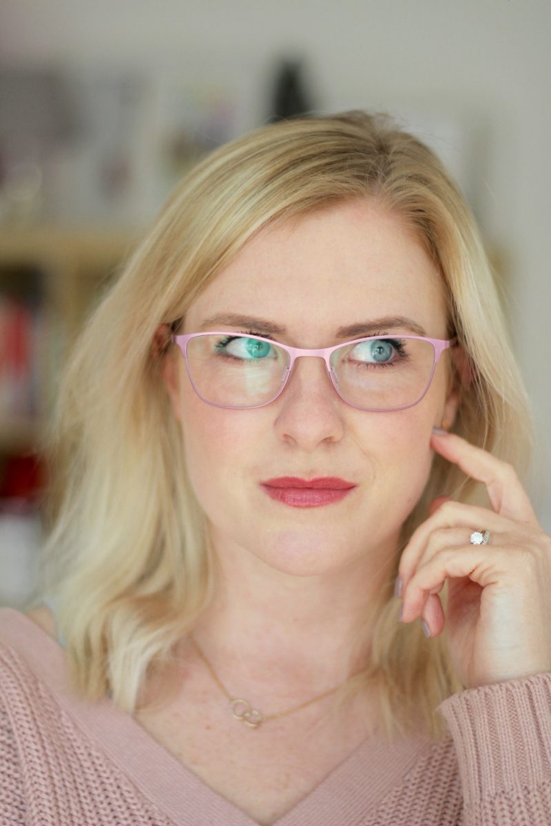 pink glasses