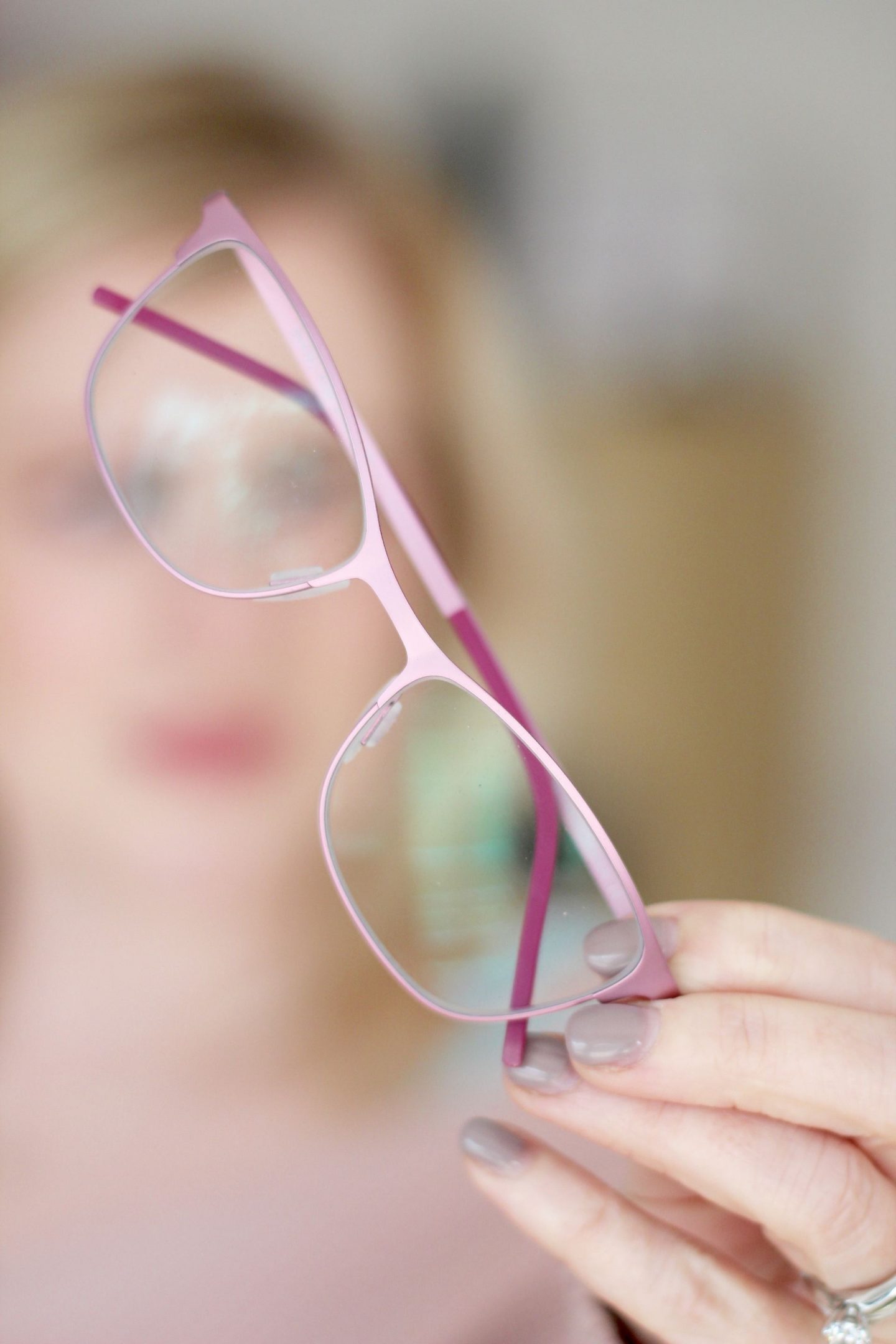 pink glasses